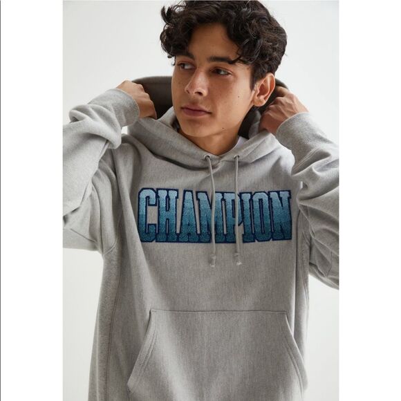 Champion Gradient Collegiate Logo Hoodie Sweatshirt - Picture 3 of 4